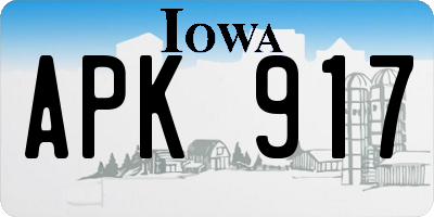 IA license plate APK917