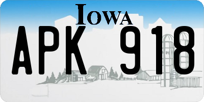 IA license plate APK918