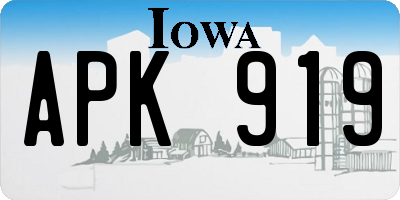 IA license plate APK919