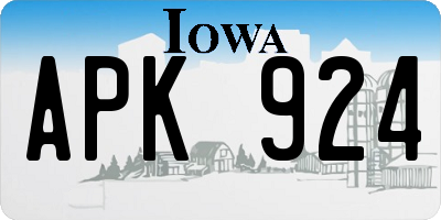 IA license plate APK924