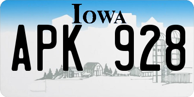 IA license plate APK928