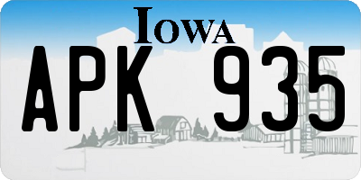 IA license plate APK935