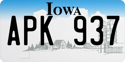 IA license plate APK937