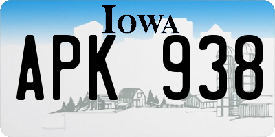 IA license plate APK938