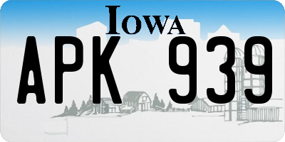 IA license plate APK939