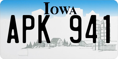 IA license plate APK941