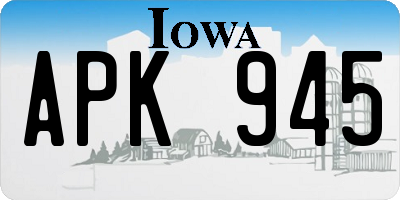 IA license plate APK945