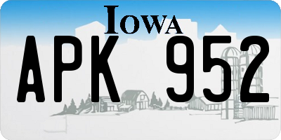 IA license plate APK952