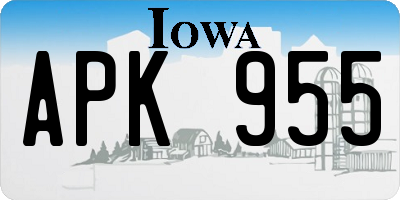 IA license plate APK955