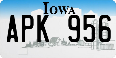 IA license plate APK956