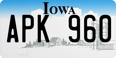 IA license plate APK960