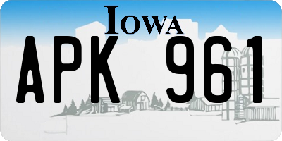 IA license plate APK961