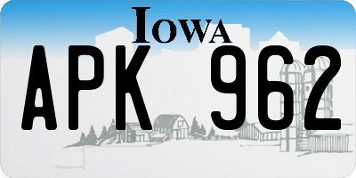 IA license plate APK962