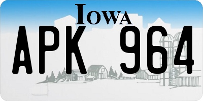 IA license plate APK964