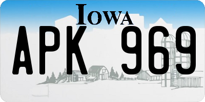 IA license plate APK969