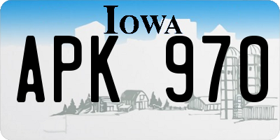 IA license plate APK970