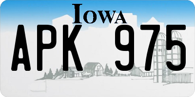 IA license plate APK975