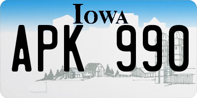 IA license plate APK990