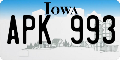 IA license plate APK993