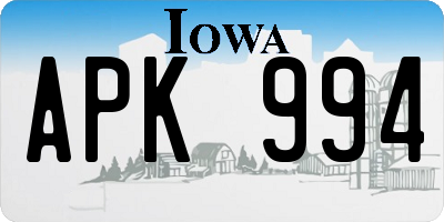 IA license plate APK994