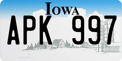 IA license plate APK997
