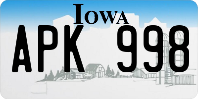 IA license plate APK998