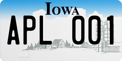 IA license plate APL001