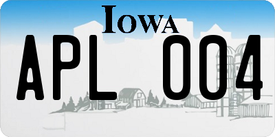 IA license plate APL004