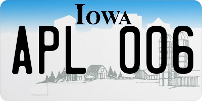 IA license plate APL006