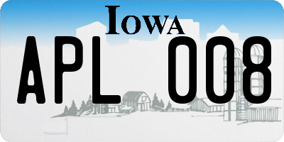IA license plate APL008