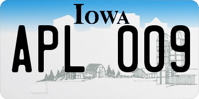 IA license plate APL009