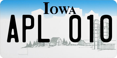 IA license plate APL010