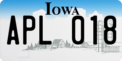 IA license plate APL018