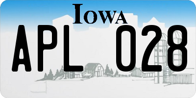 IA license plate APL028
