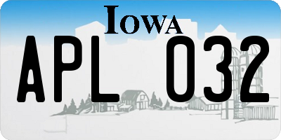 IA license plate APL032