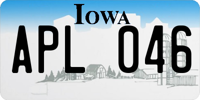 IA license plate APL046