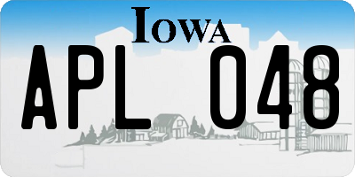 IA license plate APL048