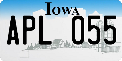 IA license plate APL055