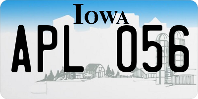 IA license plate APL056