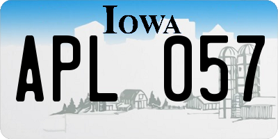 IA license plate APL057