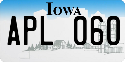 IA license plate APL060