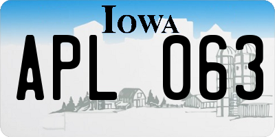 IA license plate APL063