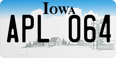 IA license plate APL064