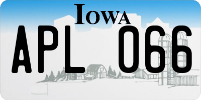 IA license plate APL066