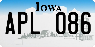 IA license plate APL086