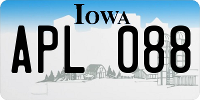 IA license plate APL088