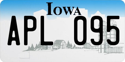 IA license plate APL095