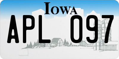 IA license plate APL097