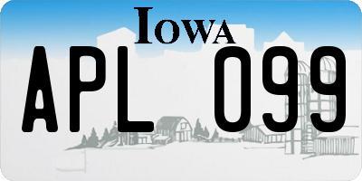 IA license plate APL099