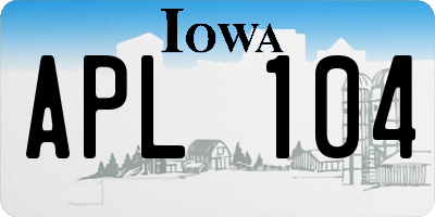 IA license plate APL104
